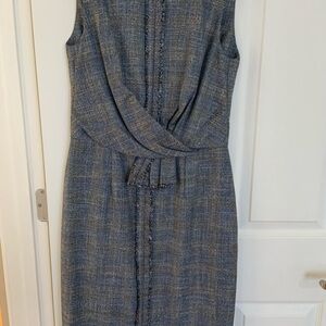 Carolina Herrera Blue-Gray Midi Dress